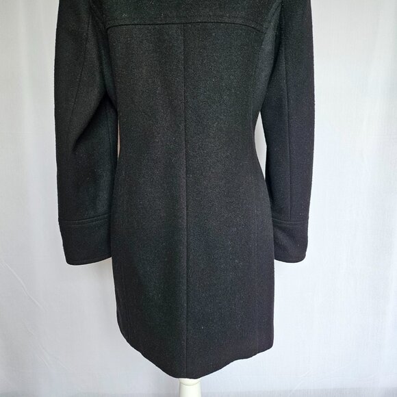STEPHANIE MATHEWS Black Wool Women's Coat, Size S - Picture 7 of 12